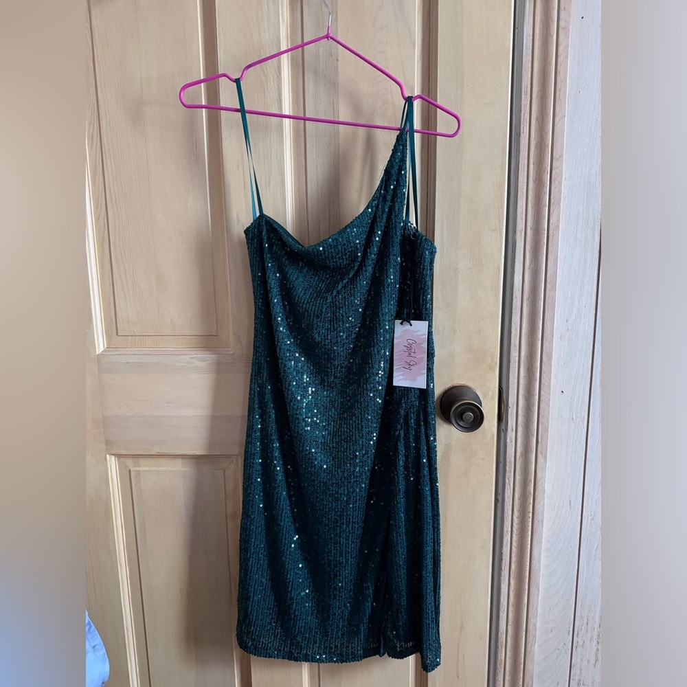 Dark green woman dress